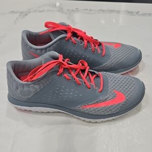 Nike Gray and Pink Athletic Shoes with Breathable Mesh
